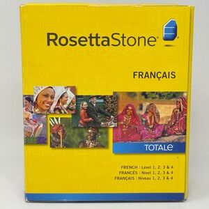 Rosetta Stone French Totale Ver 4 Levels 1 2 3 & 4 Set Windows Mac  SEALED